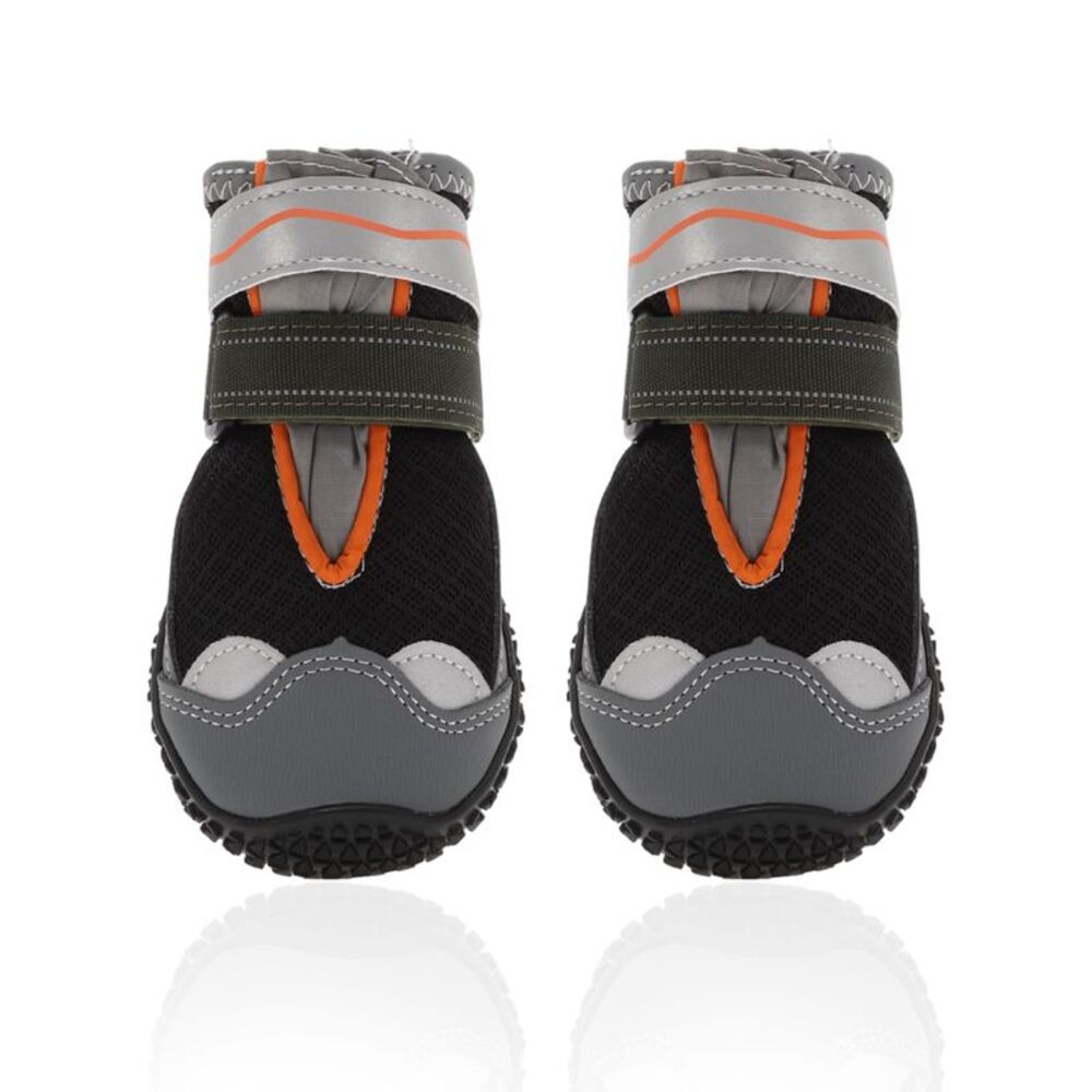 4pcs Breathable Mesh Dog Shoes Dog Boots Paw Protectors Dog Boots Black
